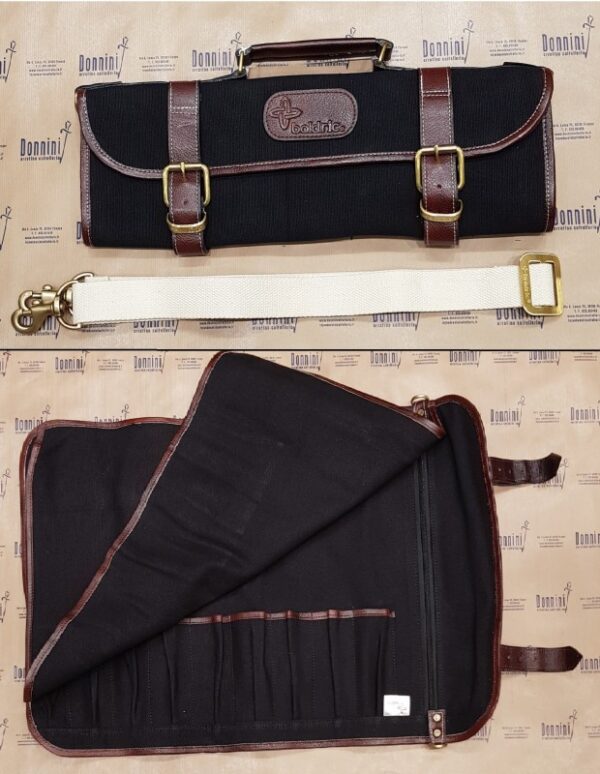 Boldric borsa chef cotone/pelle 9 tasche+zip
